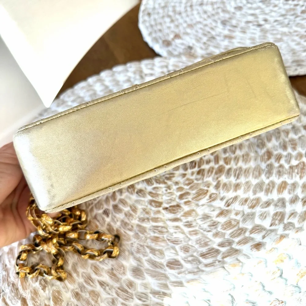 CHANEL Vintage 90’s Metallic Mini Flap Bag